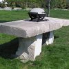 Barbecue on its stone table