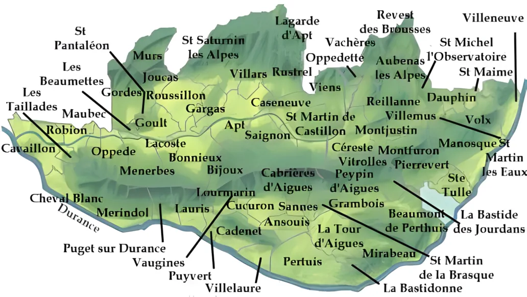 Map of the Luberon